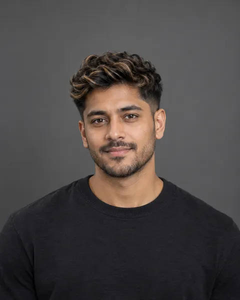 Imagem ilustrativa de Luzes masculinas, com enquadramento completo do rosto e cabelo